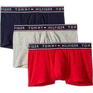 Tommy Hilfiger Men's Trunks 100% Cotton 3-Pack Assorted -LARGE